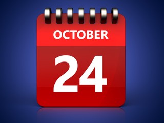 3d 24 october calendar