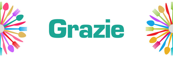 Grazie Colorful Spoon Fork Knife Circular Horizontal 