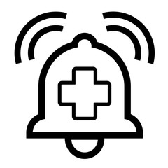 Black alarm vector icon