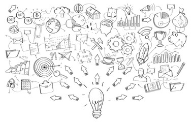 Hand drawn vector project presentation