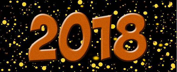 2018,nouvelle année sur fond scintillant
