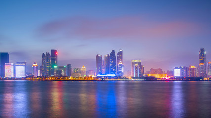 Naklejka premium City buildings, night scenes and skyline