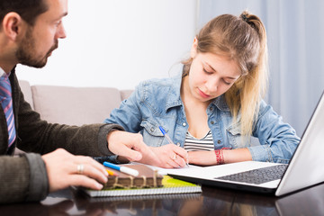 Fototapeta premium Tutor and teenage client