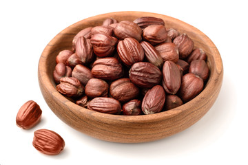 dried jojoba seeds isolated on white