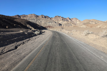 Road through Death Valley National Park. California. USA