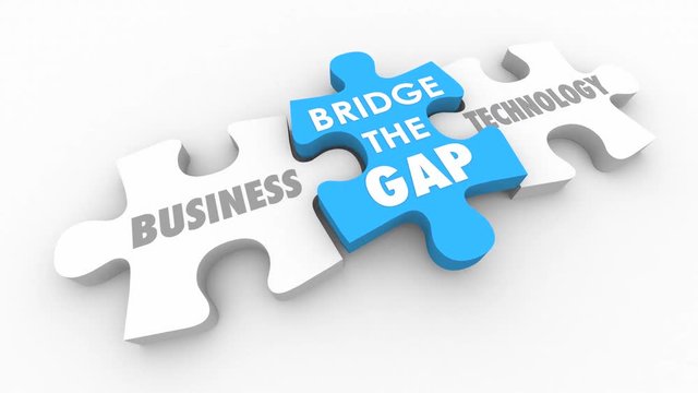 Business Technology Bridge Gap Between Puzzle Pieces 3d Animation