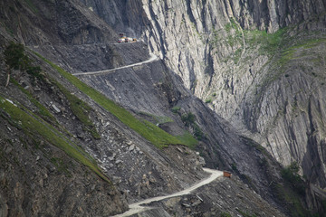 Zojila pass is  one of most dangerous road in the world, Srinagar - Leh, India