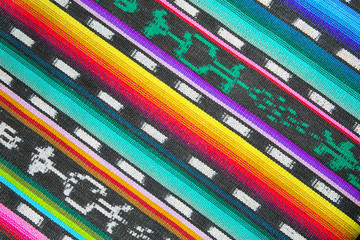 San Pedro la Laguna, Guatemala: closeup details of mayan traditional textile pattern