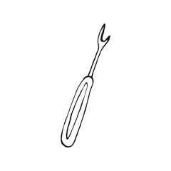 Hook for hand made in doodle style