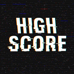High Score glitch text. Anaglyph 3D effect. Technological retro background. Vector illustration. Creative web template. Flyer, poster layout. Computer program, console screen, retro arcade