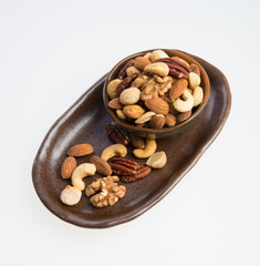 nuts or mix peanuts on a background.