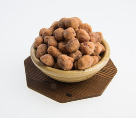 peanuts or roasted peanuts on a background.