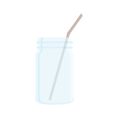 Jar for smoothie in vector