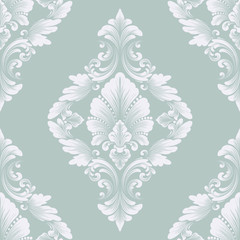 Vector damask seamless pattern element. Classical luxury old fashioned damask ornament, royal victorian seamless texture for wallpapers, textile, wrapping. Exquisite floral baroque template.