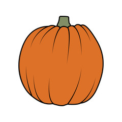 Pumpkin icon in flat style