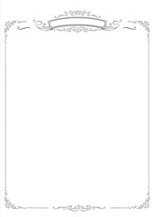 Vertical vector retro white background with border