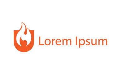 Abstract icon representing fire and water