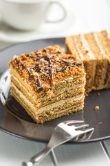 Cake with walnuts and honey.