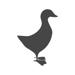 The silhouette of a goose or duck icon