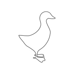 The silhouette of a goose or duck icon