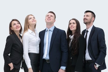 employees are confidently looking forward