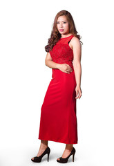 Studio shot of young beautiful woman