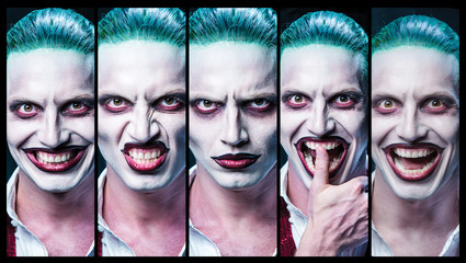 Bloody Halloween theme: crazy vampire face