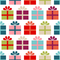 Seamless Pattern Big Gifts Color 