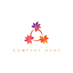 Flower logo. Editable Vector Illustration