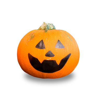 Pumpkin for Halloween isolated on white background., This has clipping path.