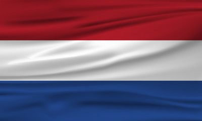 Vector flag of Netherlands. Vector illustration