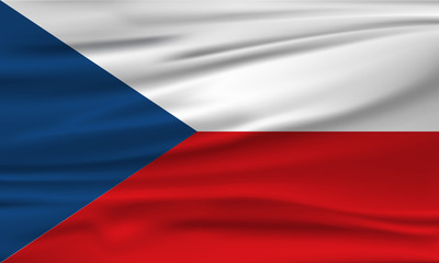 Vector flag of the Czech Republic. Vector illustration
