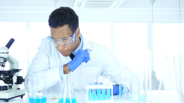 Scientist Thinking about his new Idea, Creative Brainstorming