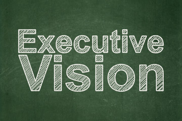 Obraz premium Finance concept: Executive Vision on chalkboard background