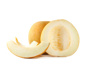 Sweet melons isolated on a white background