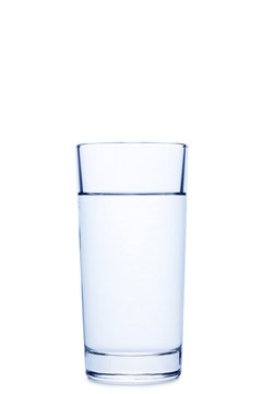 Glass with water isolated on a white