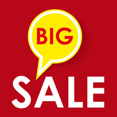 Vector sign big sale with label
