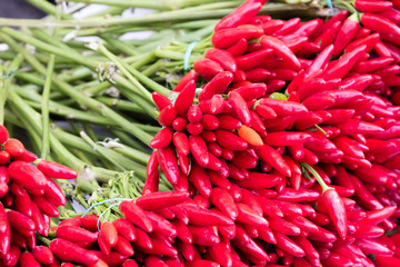 traditional spicy red magyar peppers