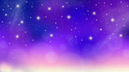 夜明け前の満天の星空