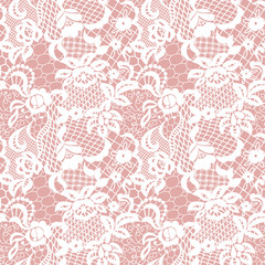 Lace seamless pattern with flowers