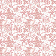 Lace seamless pattern with flowers