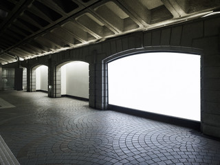 Mock up Blank Banners indoor media Media Light box set Public building