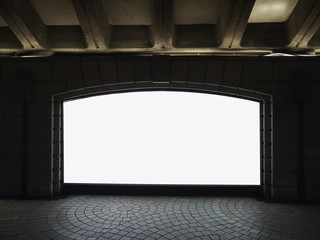 Mock up Blank Banner indoor media Media Light box Subway station