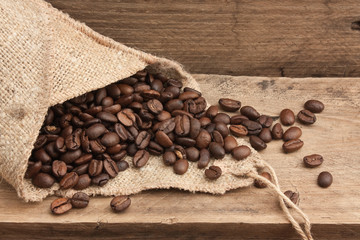 coffee beans in a bag