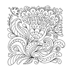 Floral ornament, sketch for your design