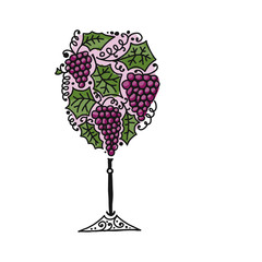 Wineglass, sketch for your design
