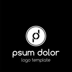 Creative p and d logo design template for business. Vector illustration.