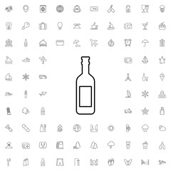 Wine bottle icon. set of outline tourism icons.