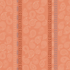 oriental patterns on saffron background