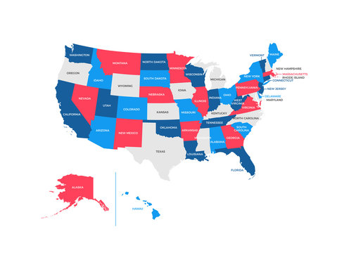 United States of America Regions Map